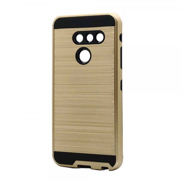 Wholesale LG G8 ThinQ Armor Hybrid Case (Gold)
